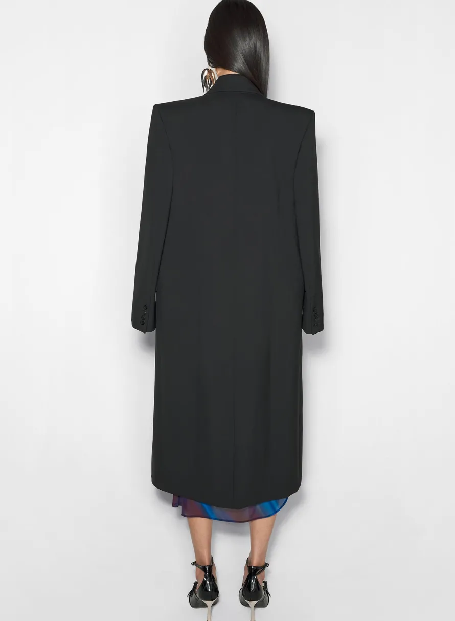 Jackets & Coats|MUGLER black single-breasted wool coat