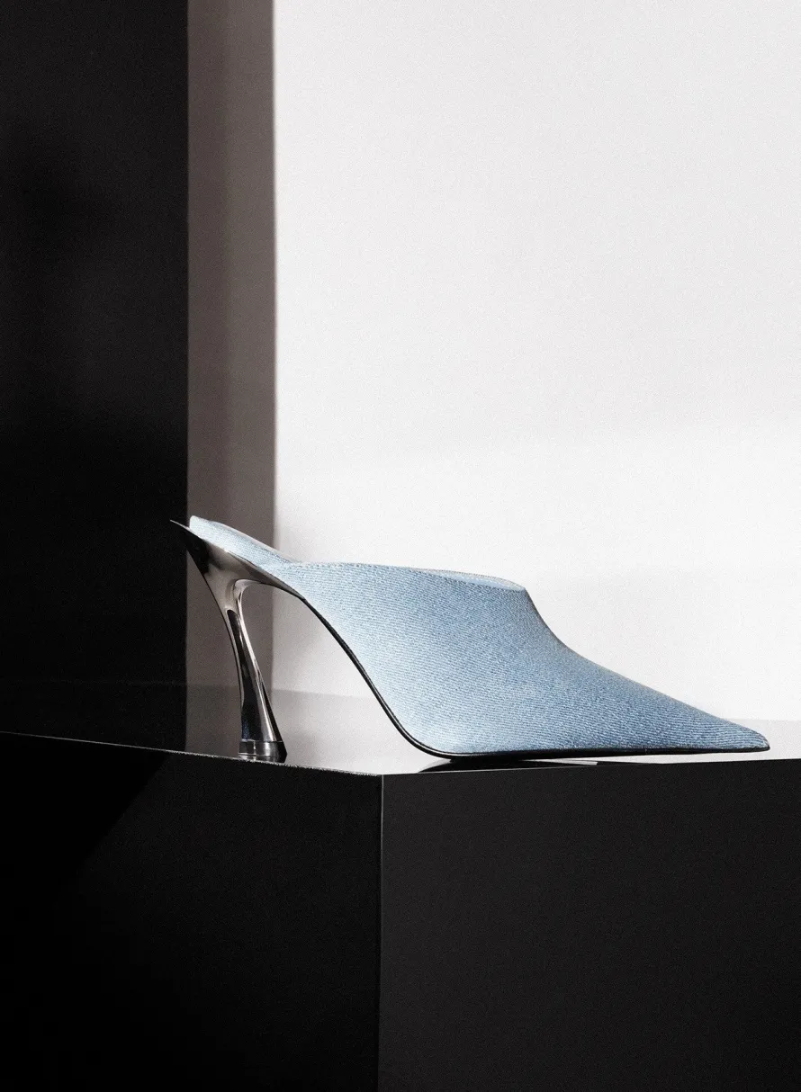 Shoes|MUGLER Denim Fang 95 mules