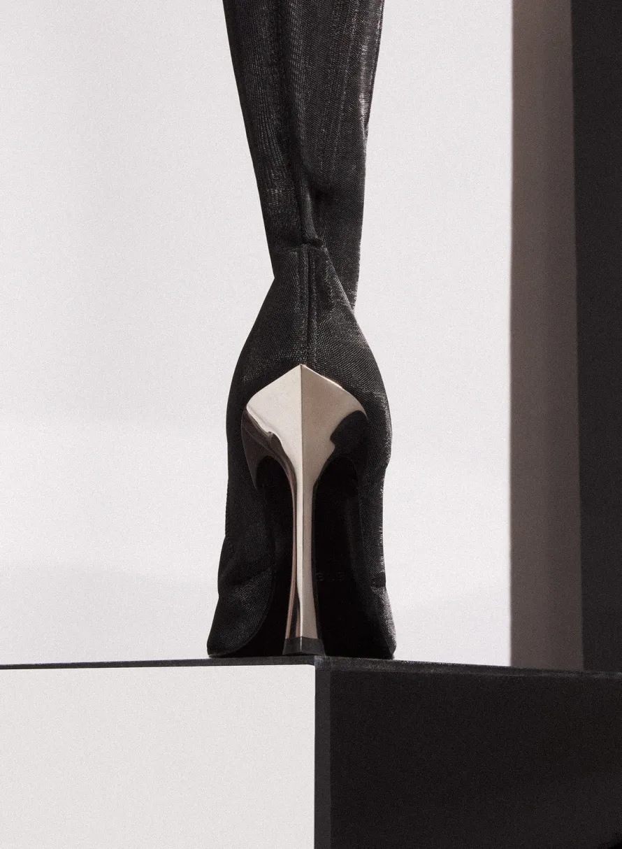 Shoes|MUGLER Black mesh Fang 95 boots