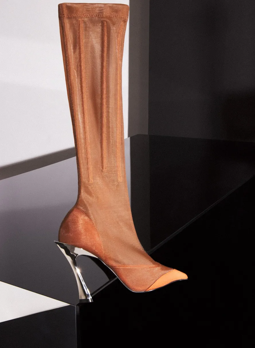 Shoes|MUGLER Cinnamon mesh Fang 95 boots