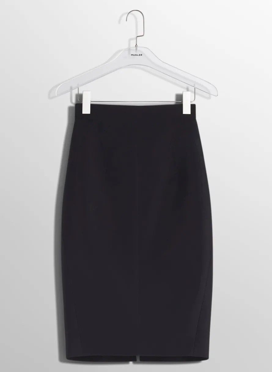 Skirts & Shorts|MUGLER black buckled tailored skirt