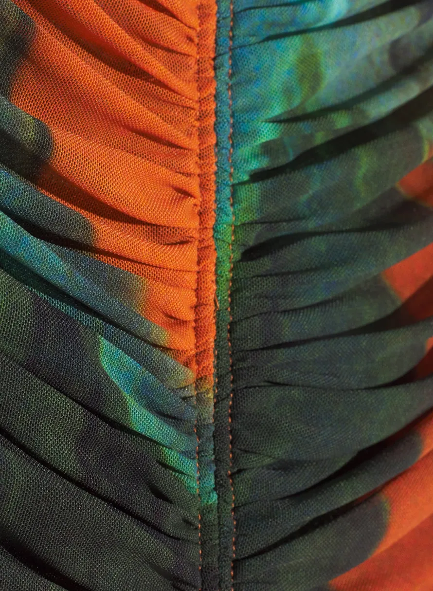 Tops|Bodysuits & Leggings|MUGLER Archive print mesh bodysuit