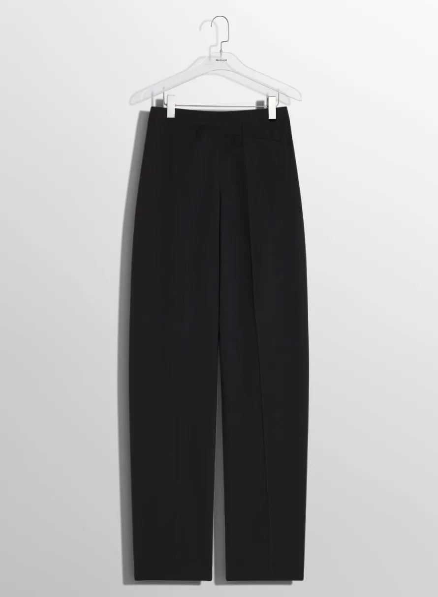 Trousers|MUGLER black pierced loose tailored trousers