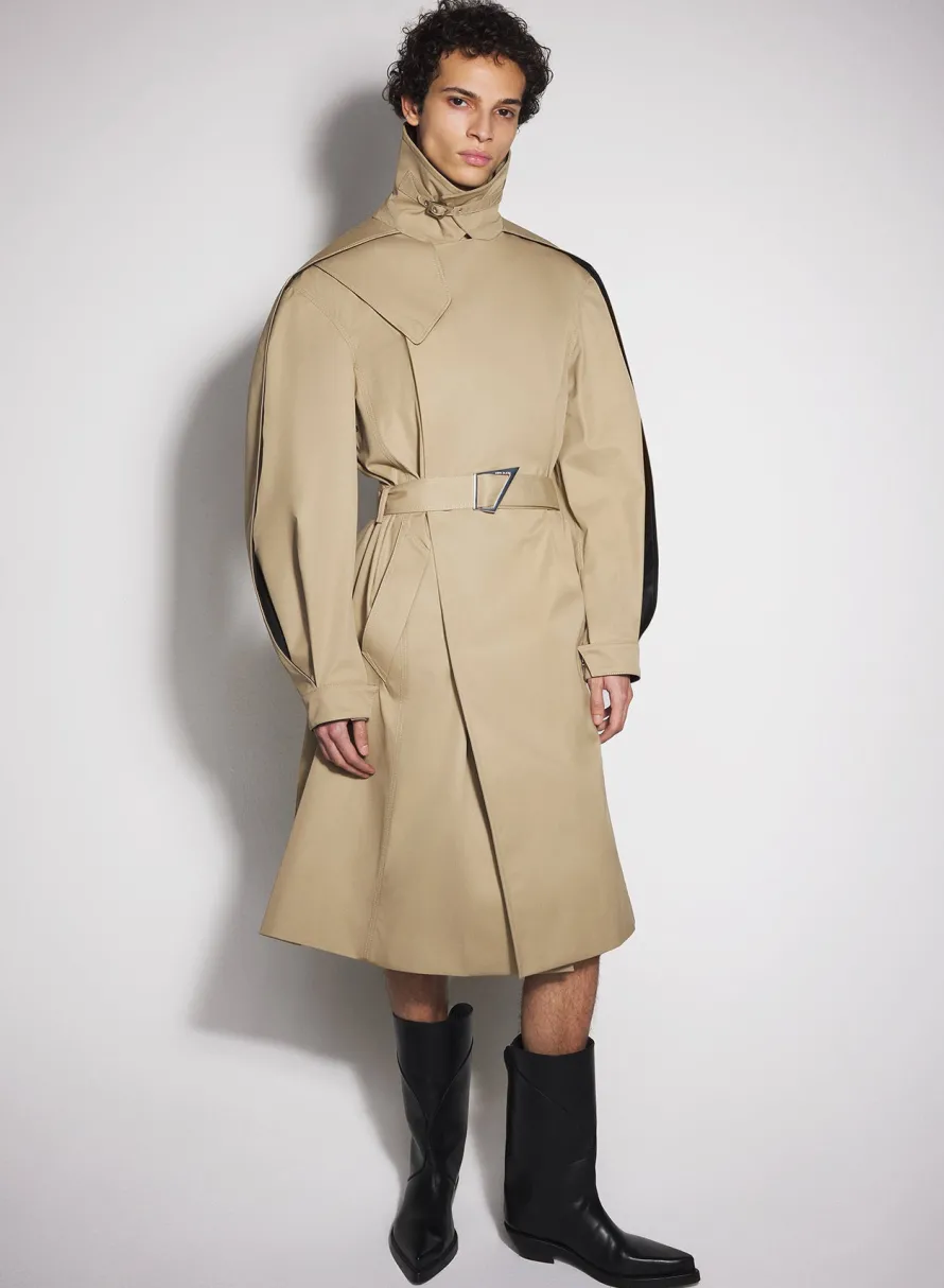 Jackets & Coats|Jackets & Coats|MUGLER beige belted trenchcoat