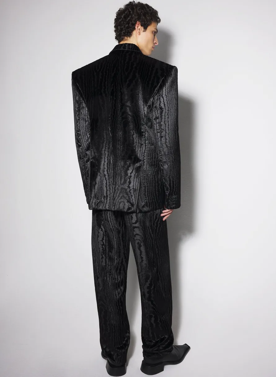 Jackets & Coats|Jackets & Coats|MUGLER black moiré velvet jacket