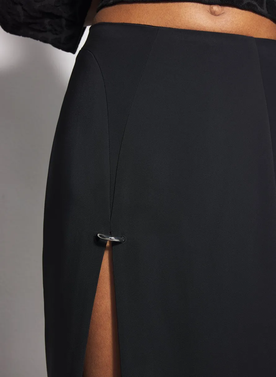 Skirts & Shorts|MUGLER black pierced pencil skirt