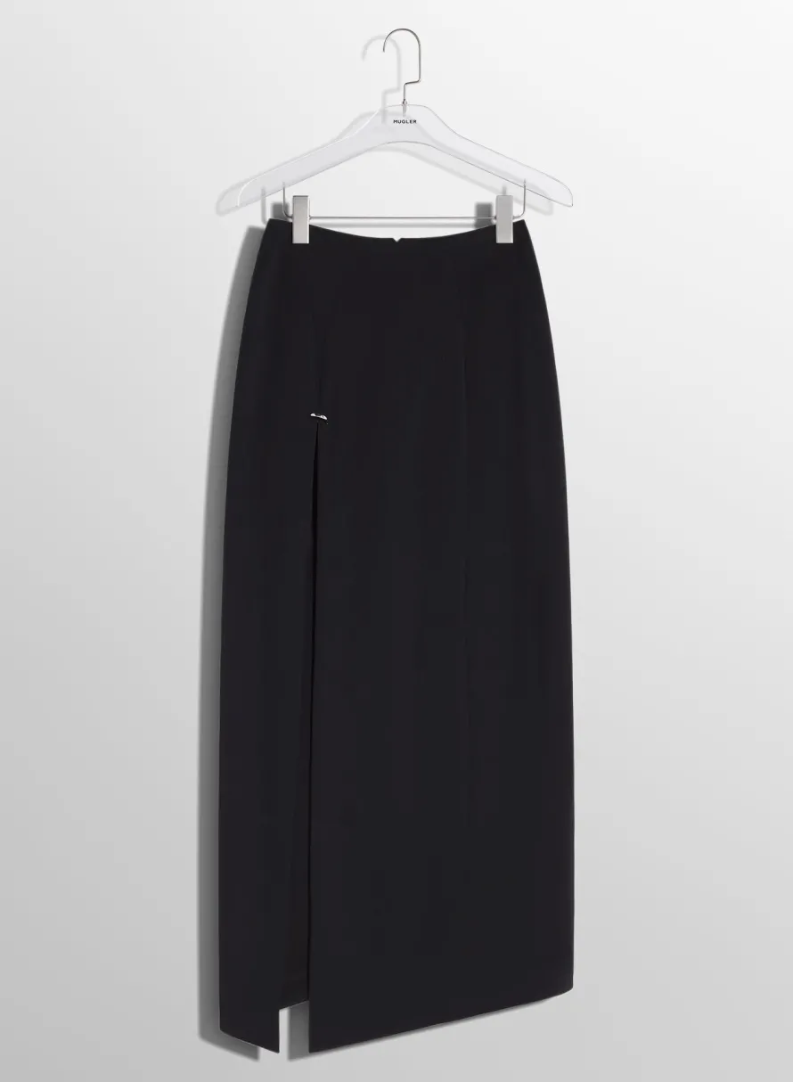 Skirts & Shorts|MUGLER black pierced pencil skirt