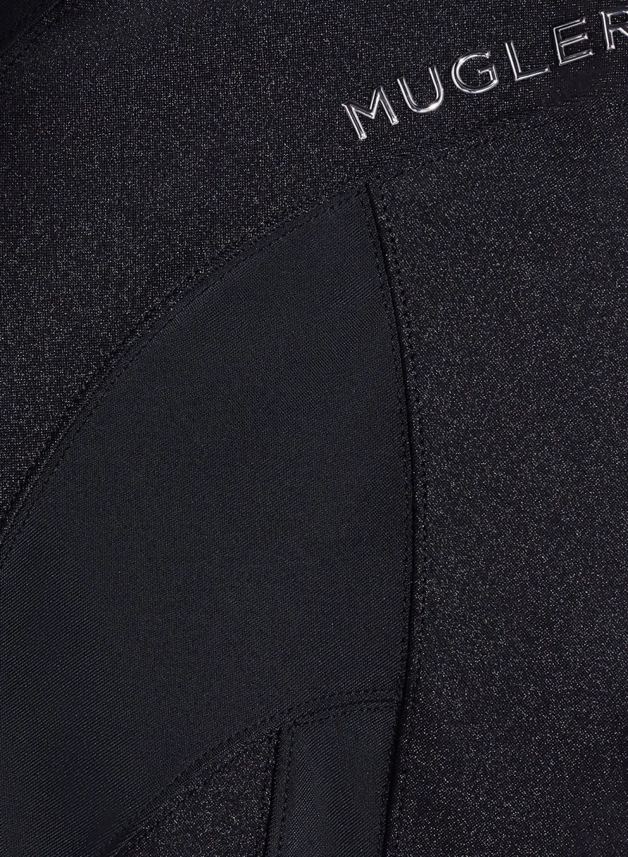 Bodysuits & Leggings|MUGLER black spiral leggings