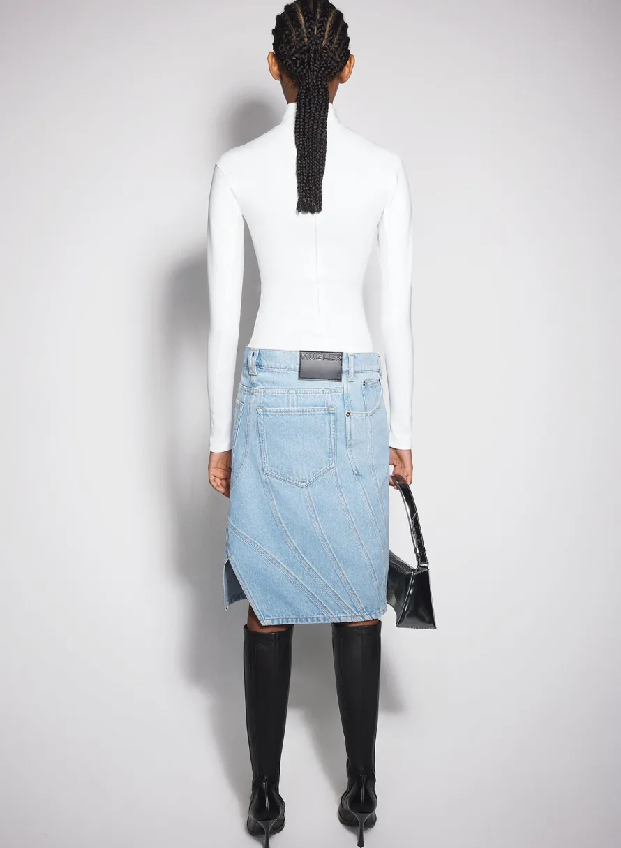 Tops|MUGLER white star top