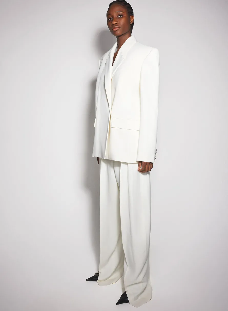 Jackets & Coats|MUGLER off-white oversized tailored jacket
