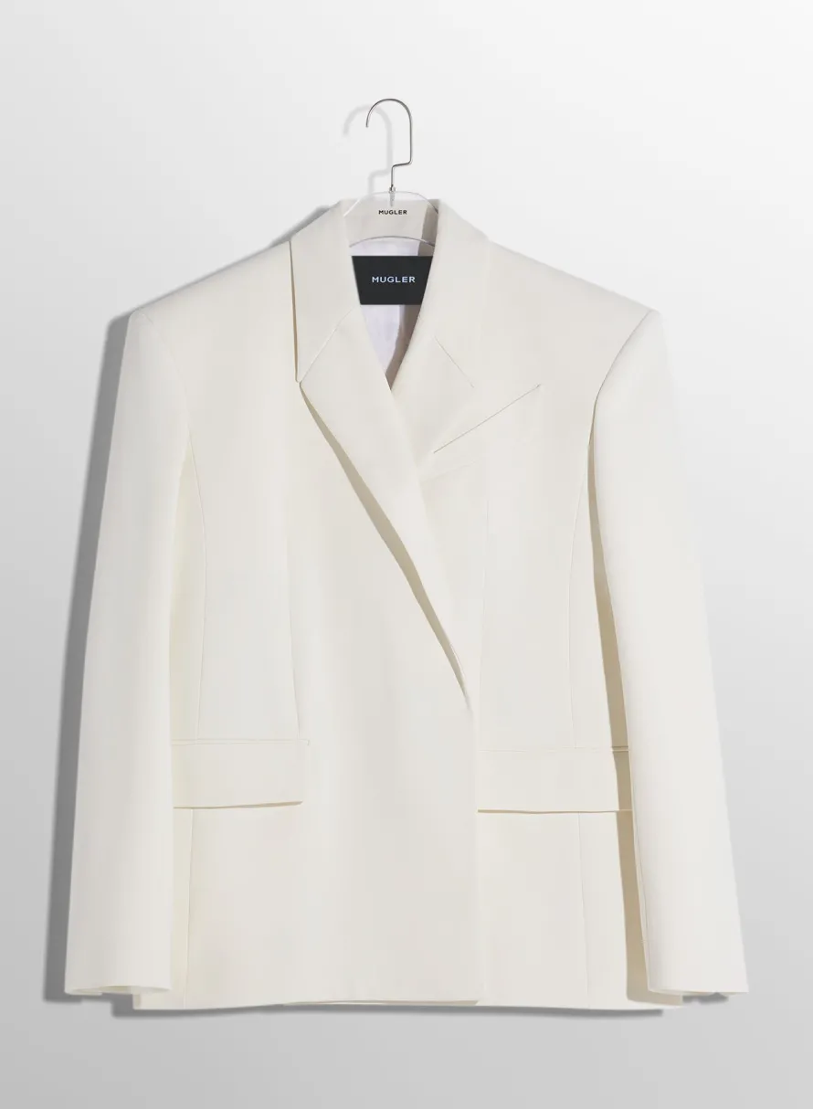 Jackets & Coats|MUGLER off-white oversized tailored jacket