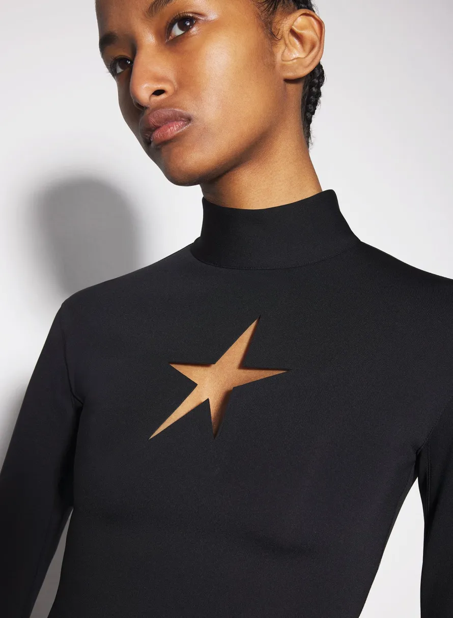 Tops|MUGLER black star top