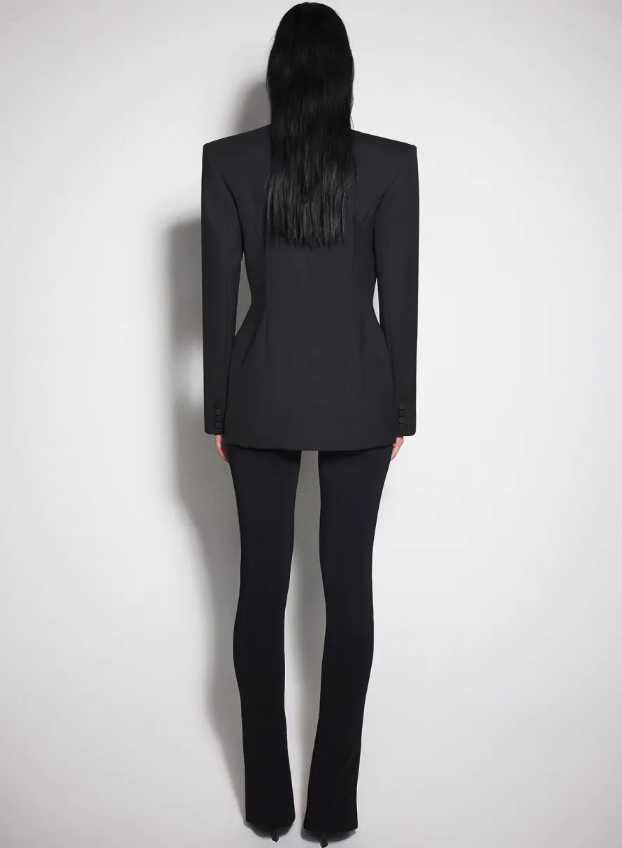 Jackets & Coats|MUGLER black pierced tailored jacket