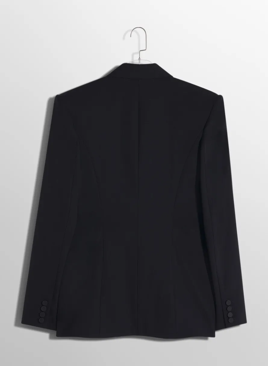 Jackets & Coats|MUGLER black pierced tailored jacket