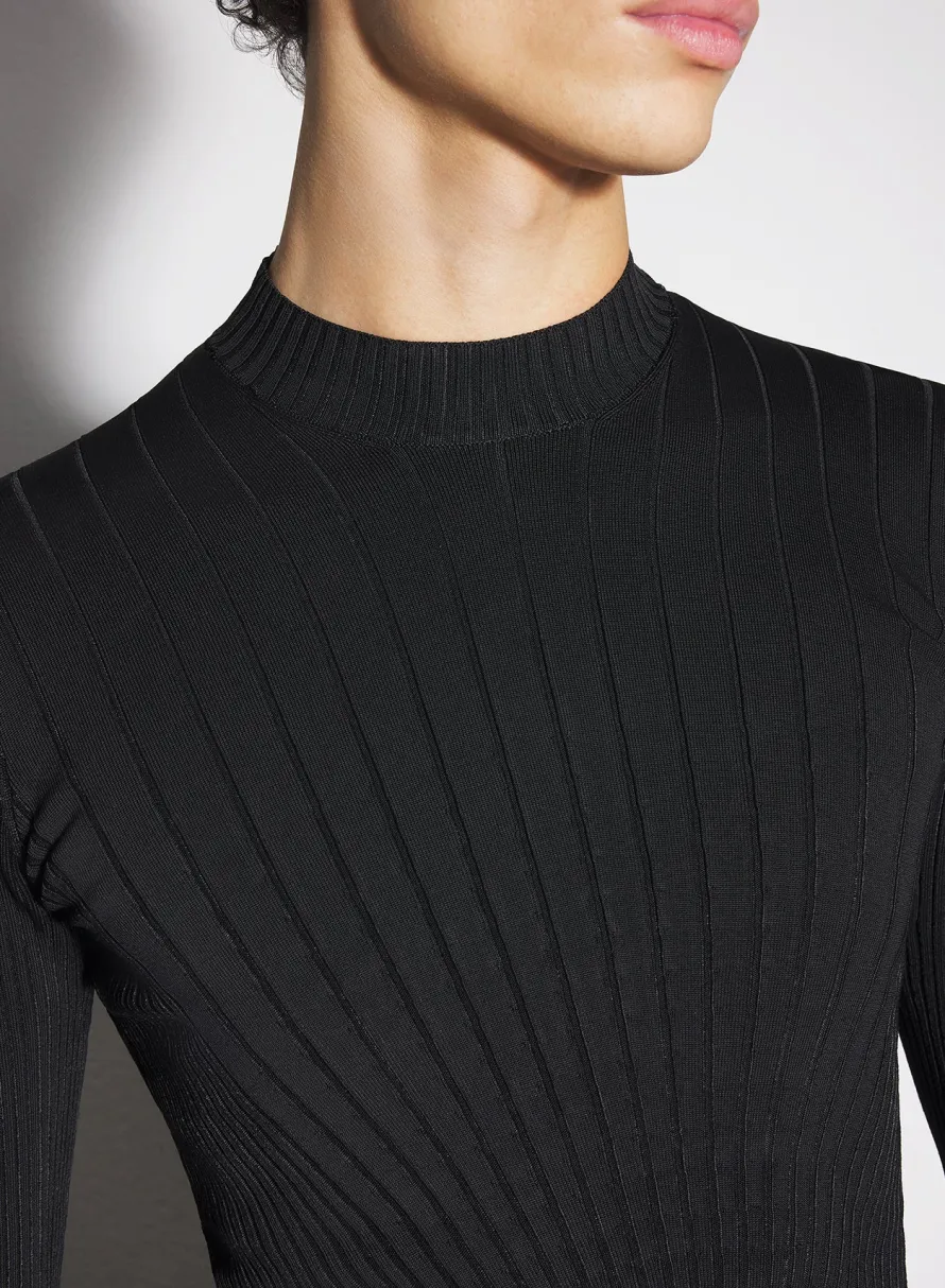 Tops|Tops|MUGLER black sculpting knit top