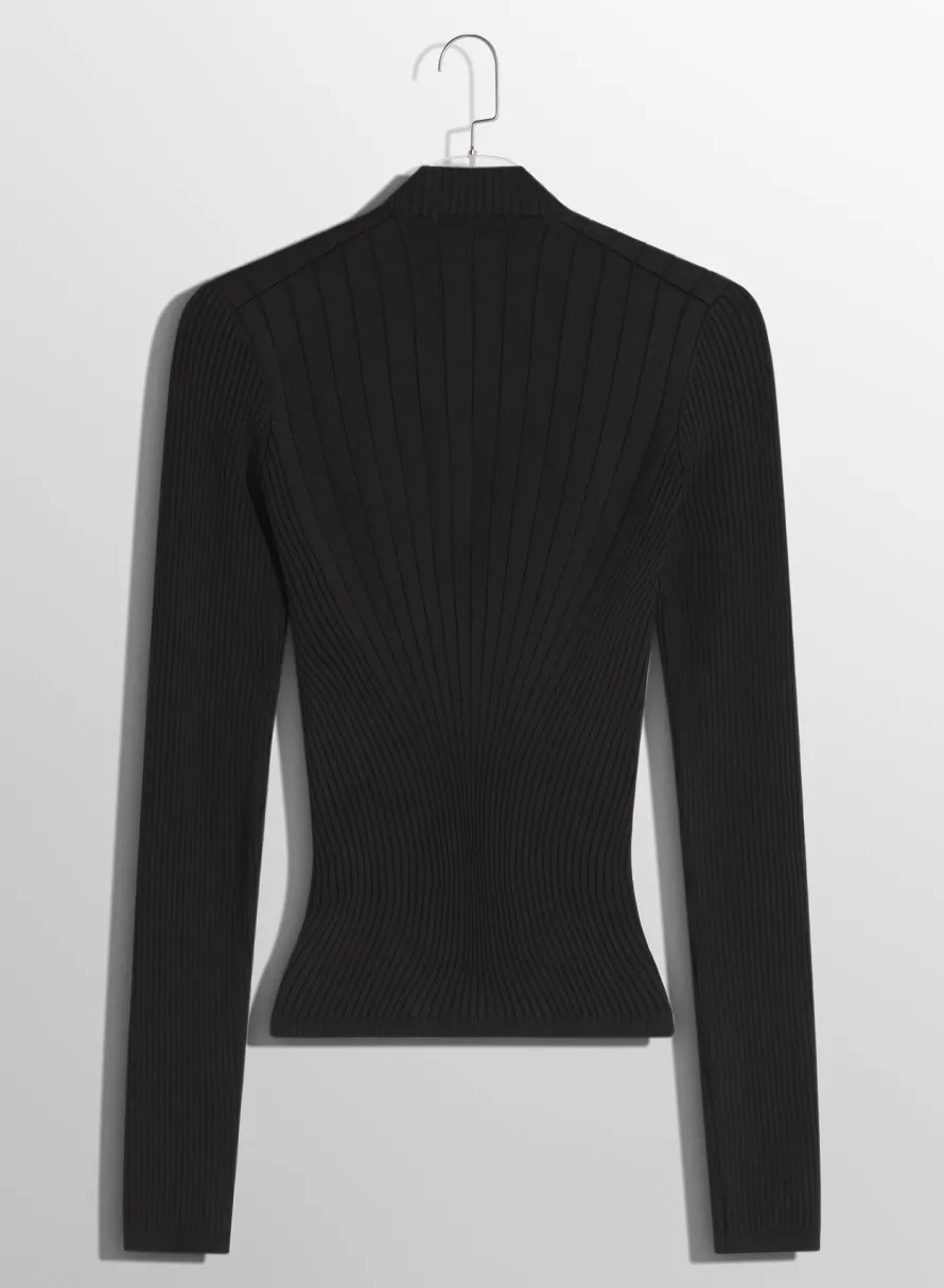 Tops|Tops|MUGLER black sculpting knit top