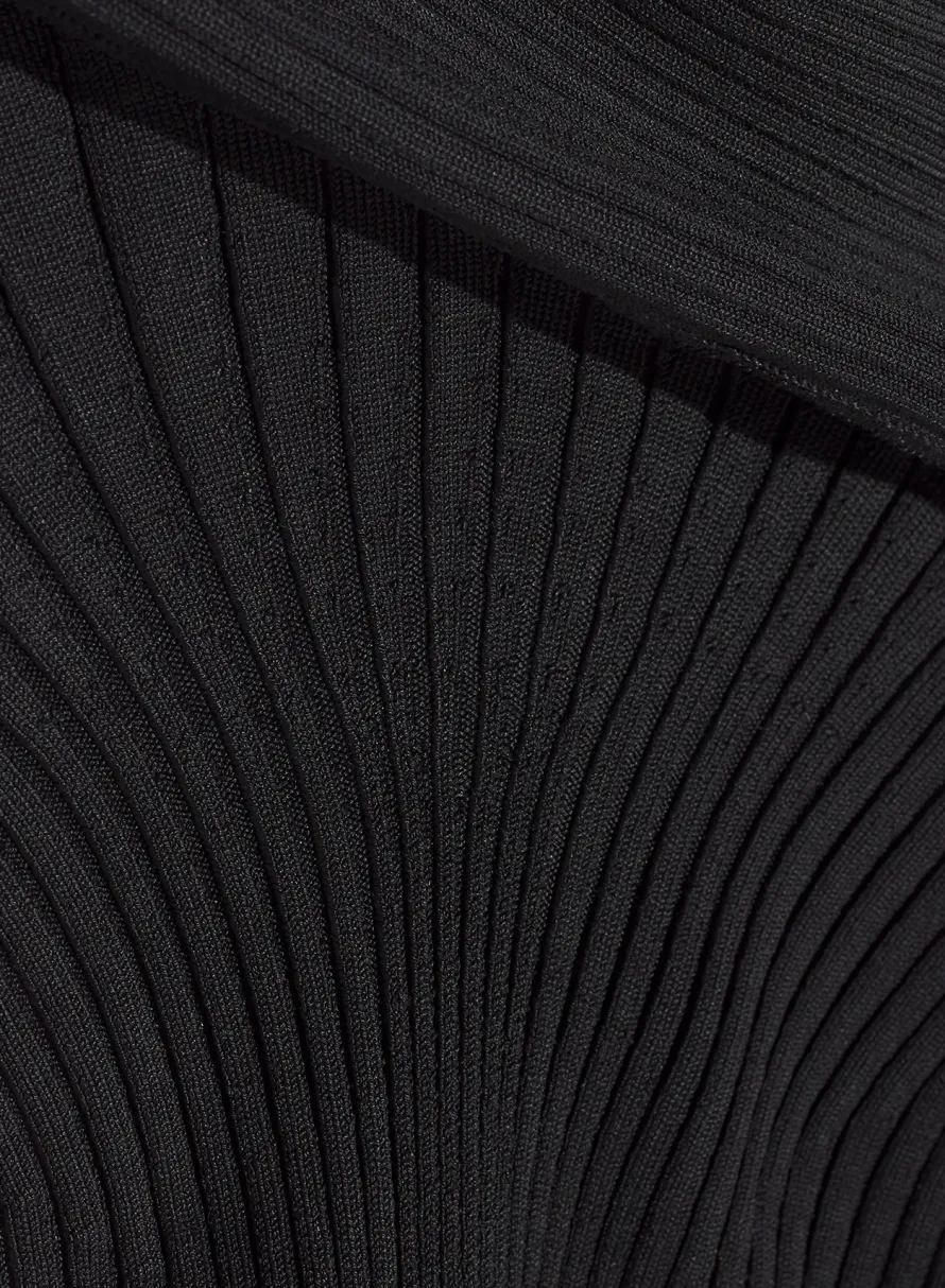 Knitwear|Tops|MUGLER black sculpting knit top