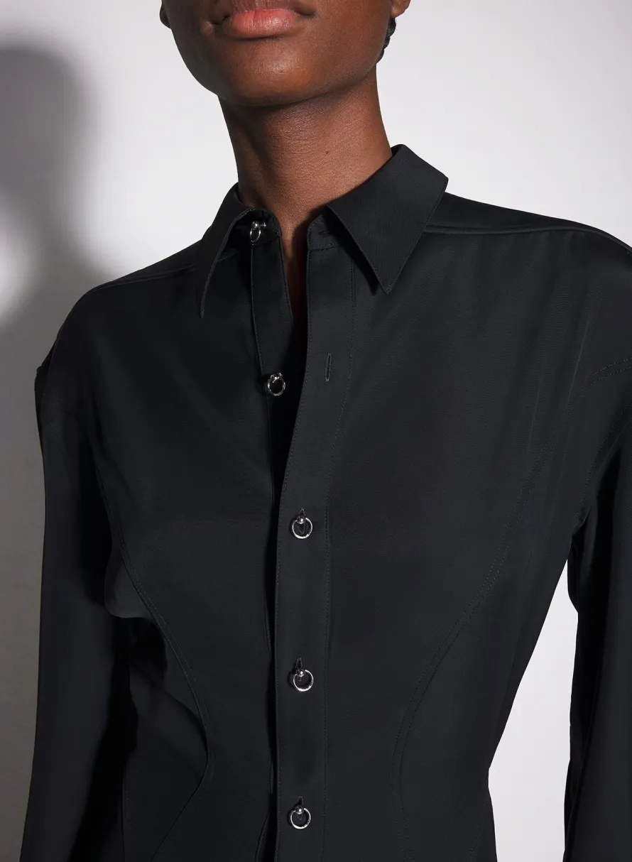 Dresses & Catsuits|MUGLER black backless shirt dress