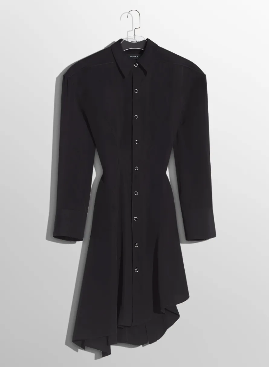Dresses & Catsuits|MUGLER black backless shirt dress