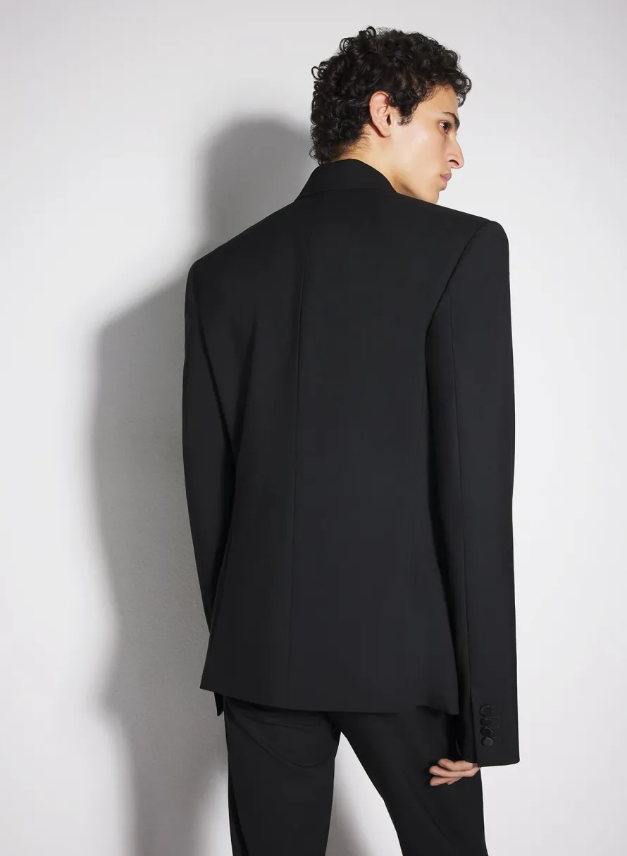 Jackets & Coats|Jackets & Coats|MUGLER black double breasted smoking jacket