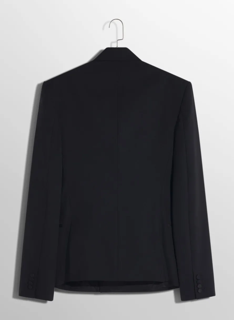 Jackets & Coats|Jackets & Coats|MUGLER black double breasted smoking jacket