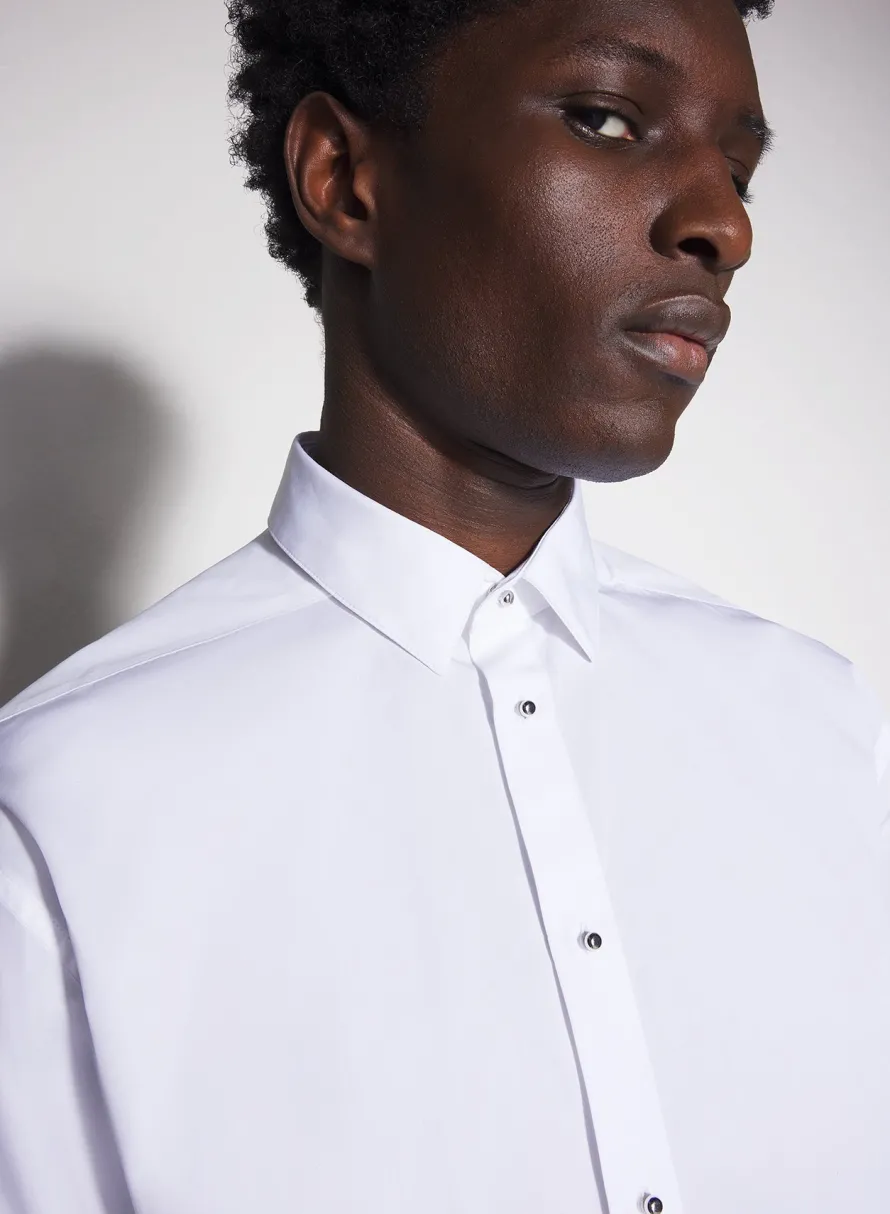 Tops|Tops|MUGLER white poplin shirt