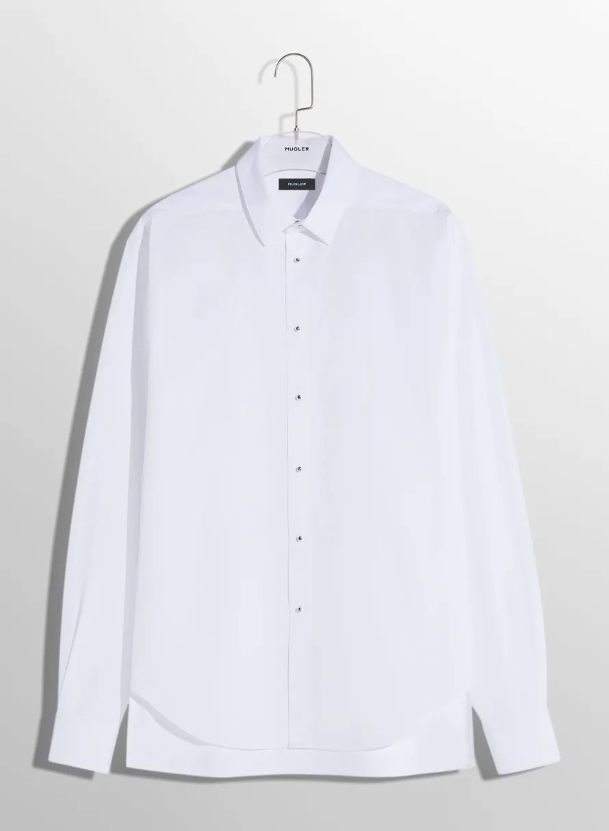 Tops|Tops|MUGLER white poplin shirt