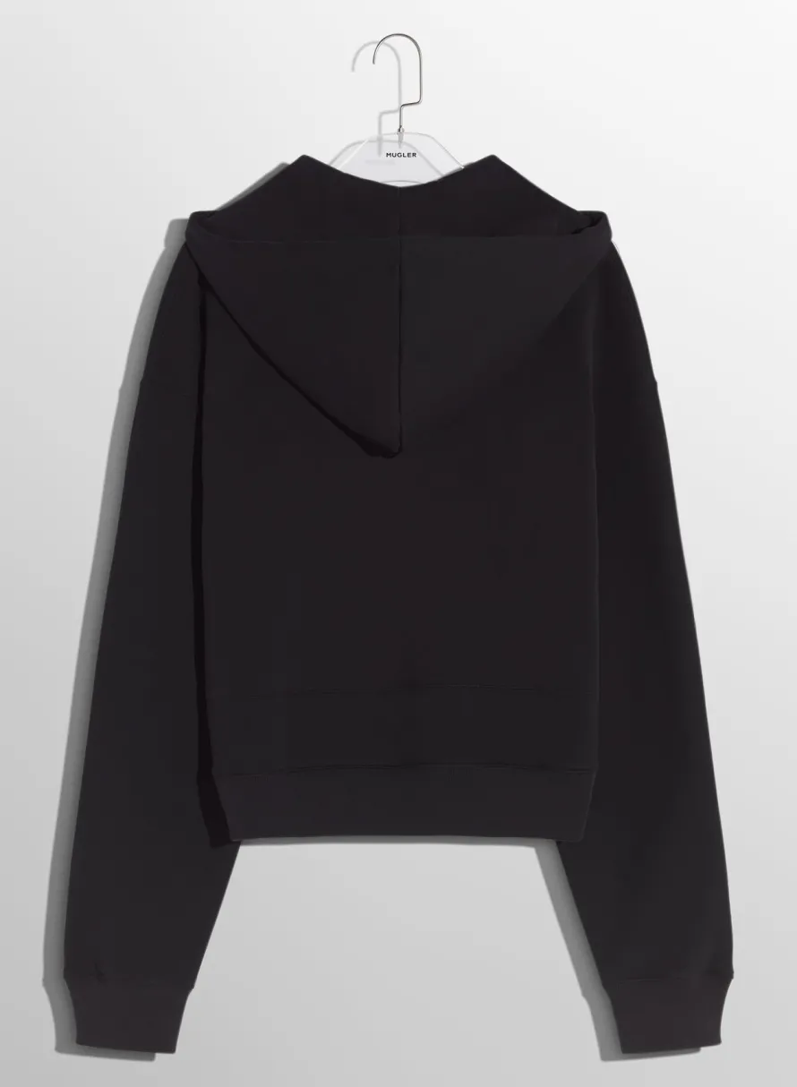 Tops|Tops|MUGLER black logo hoodie