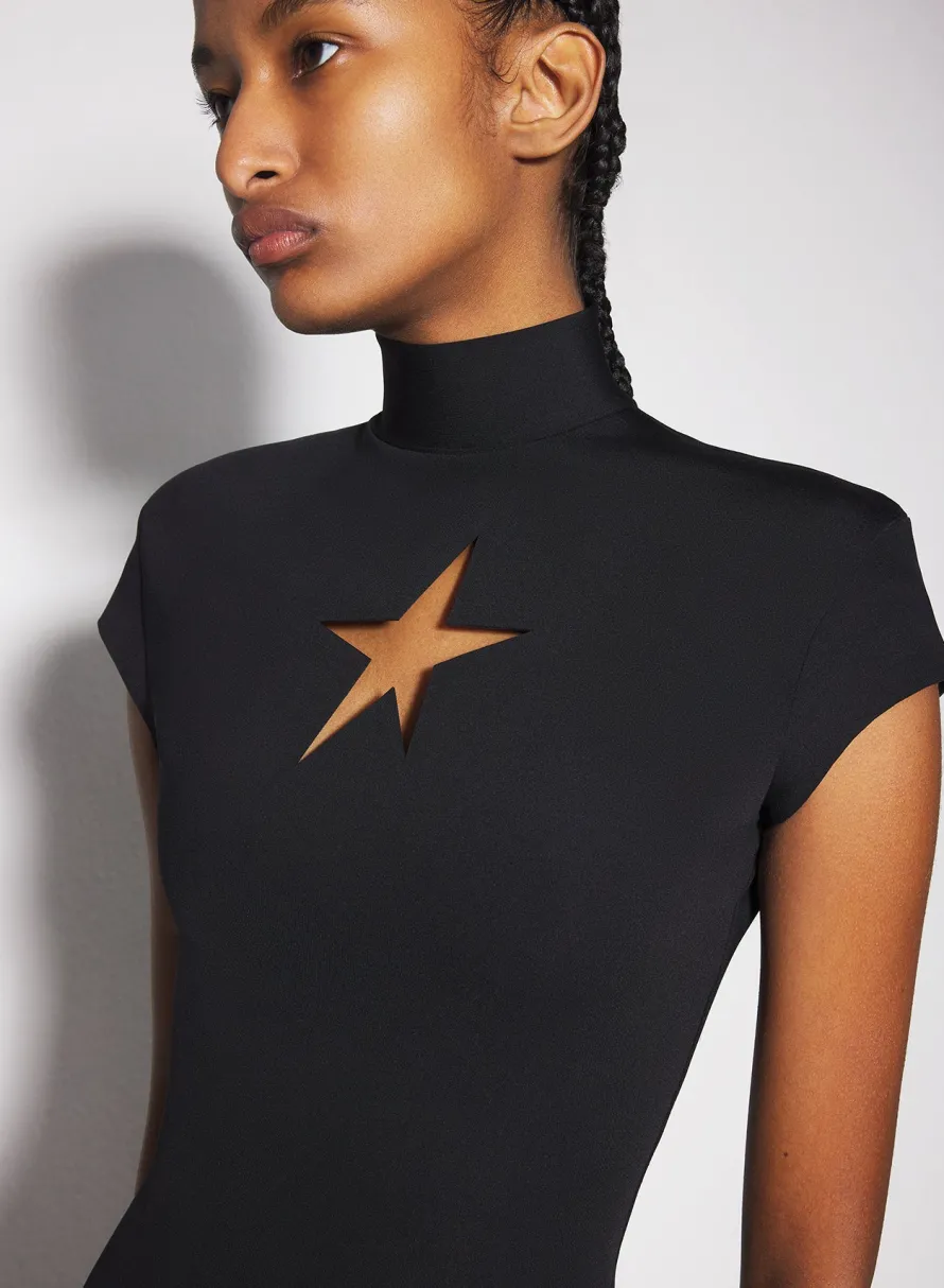 Dresses & Catsuits|MUGLER black star mini dress