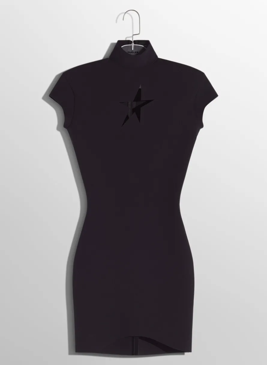 Dresses & Catsuits|MUGLER black star mini dress
