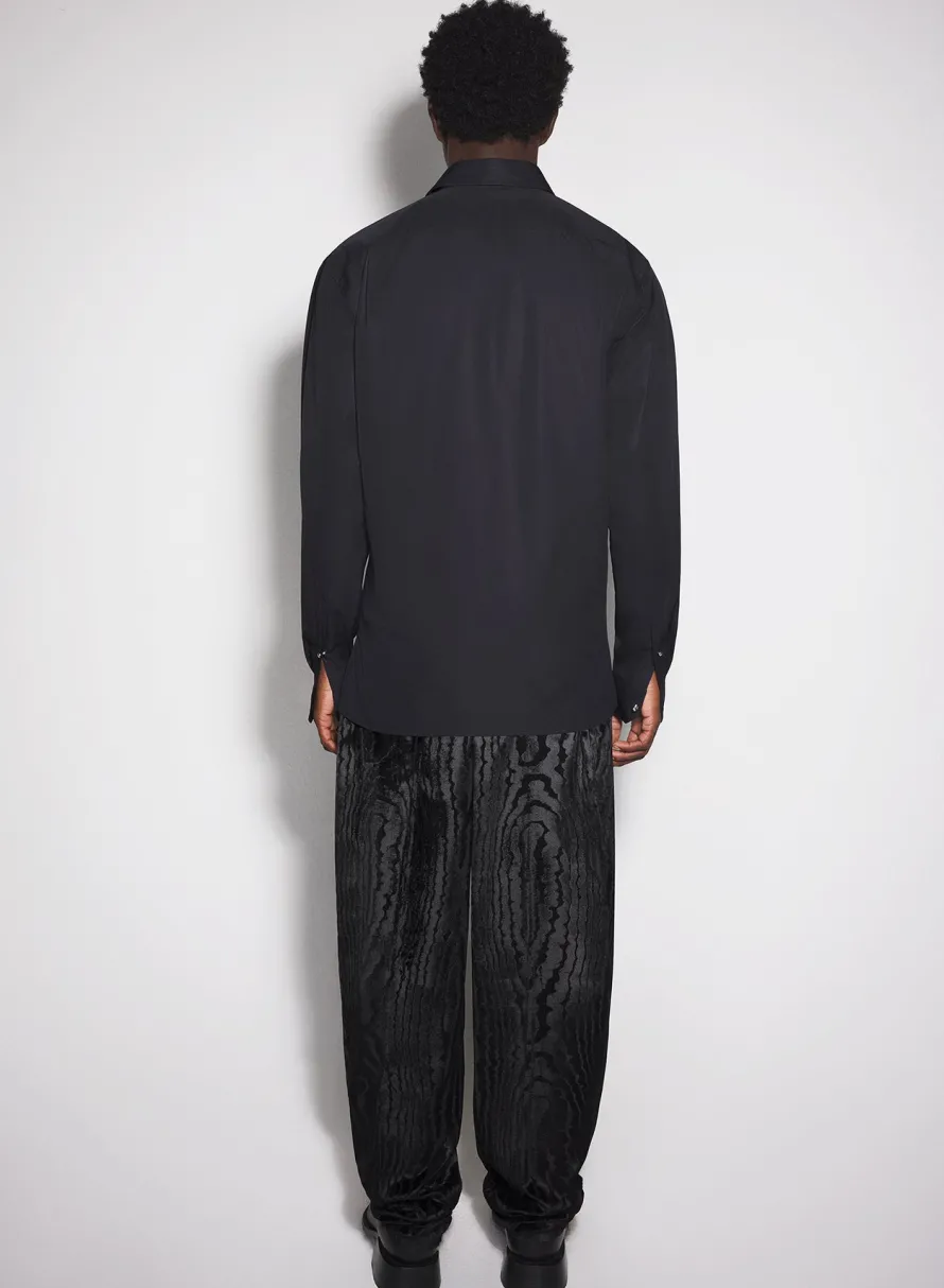 Tops|Tops|MUGLER black poplin shirt