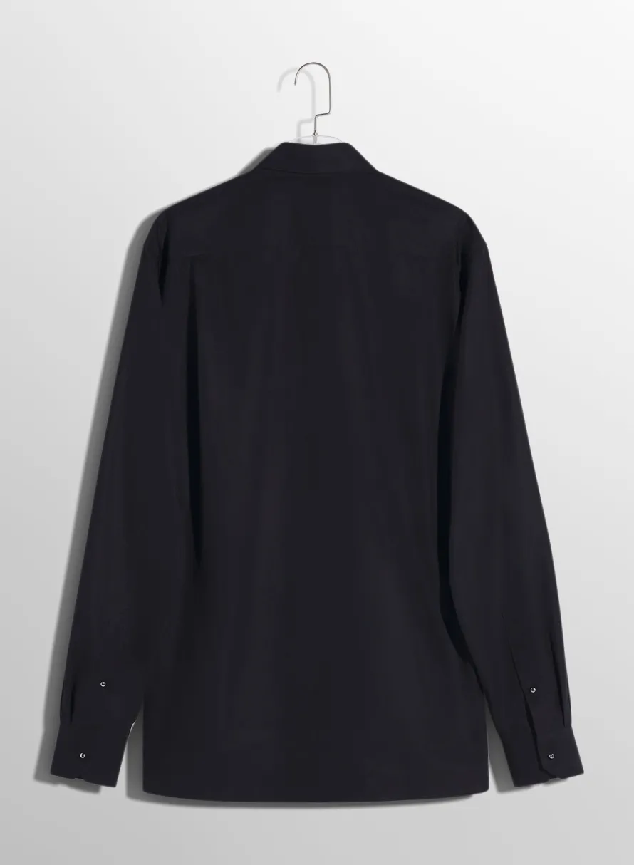 Tops|Tops|MUGLER black poplin shirt