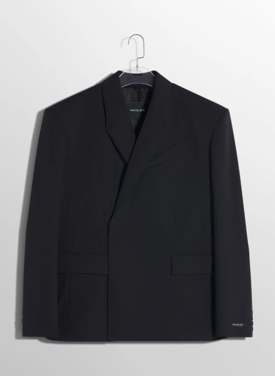 Jackets & Coats|Jackets & Coats|MUGLER black oversized tailoring jacket