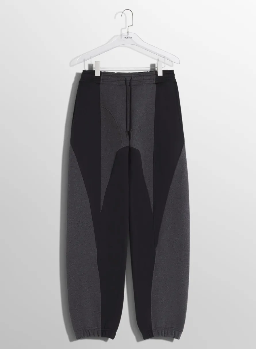 Trousers & Shorts|Trousers|MUGLER grey light fleece track pants