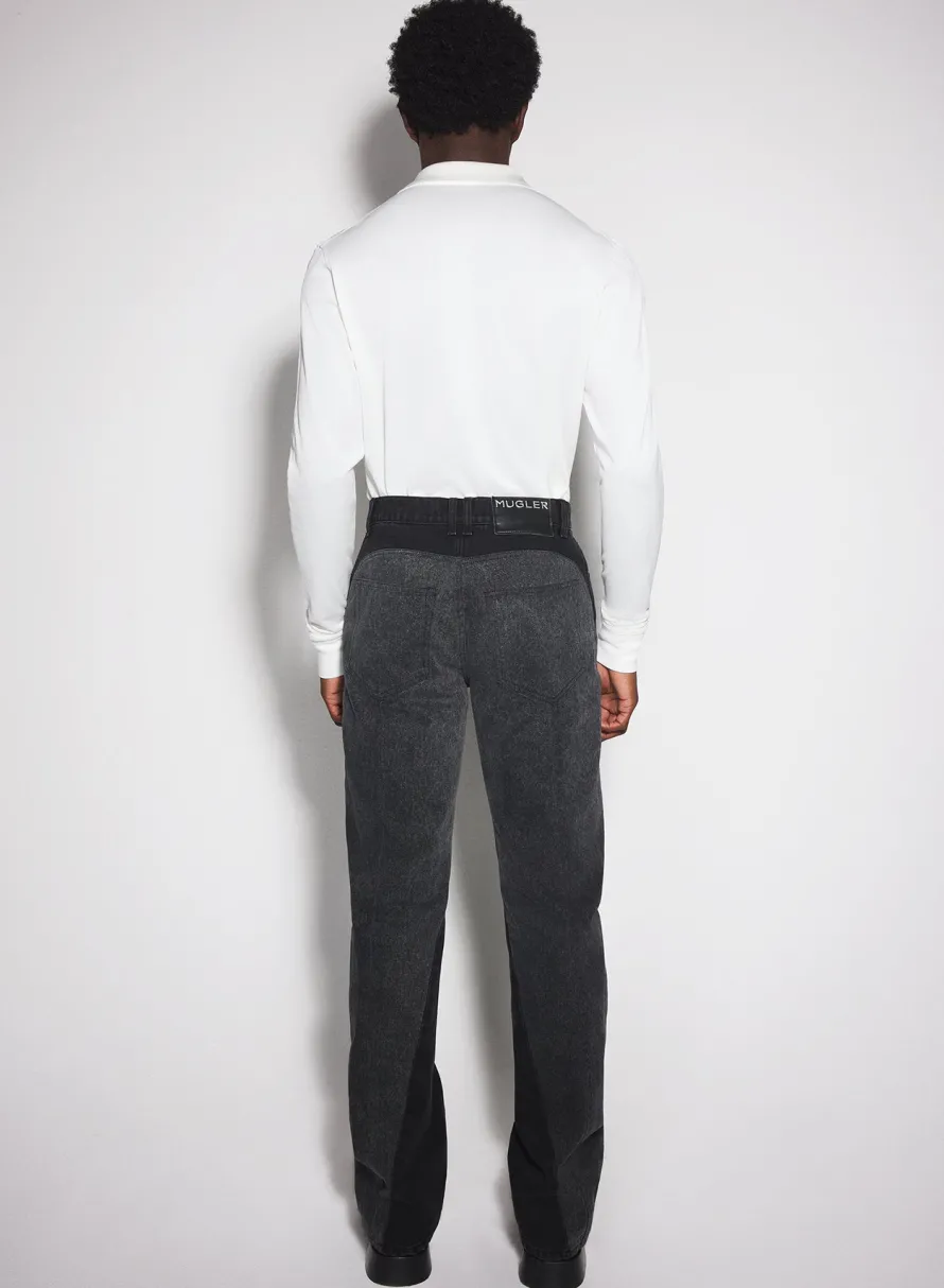 Tops|Tops|MUGLER off-white pierced polo