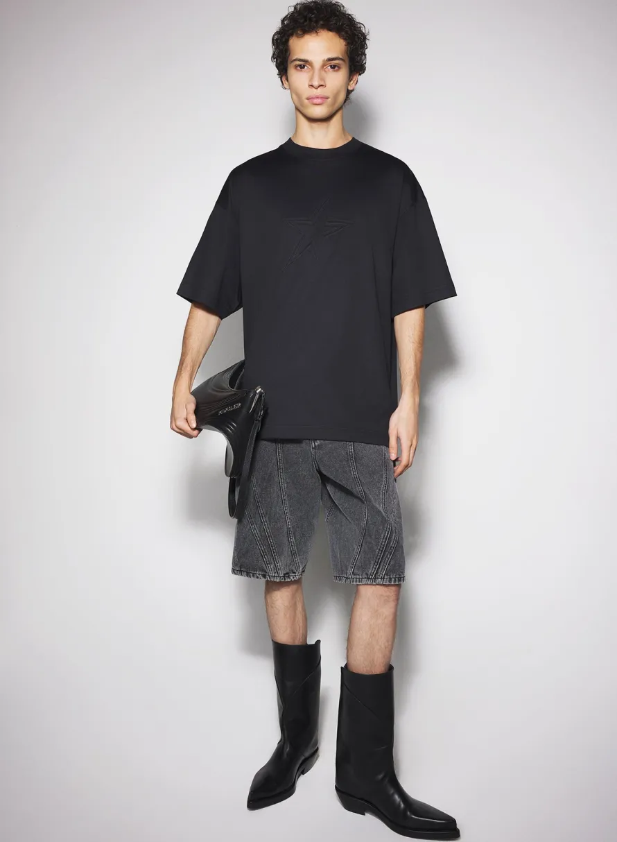 Tops|Tops|MUGLER black star T-shirt