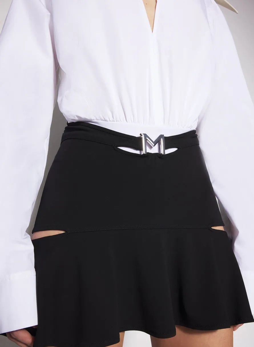 Skirts & Shorts|MUGLER black M cut-out skirt