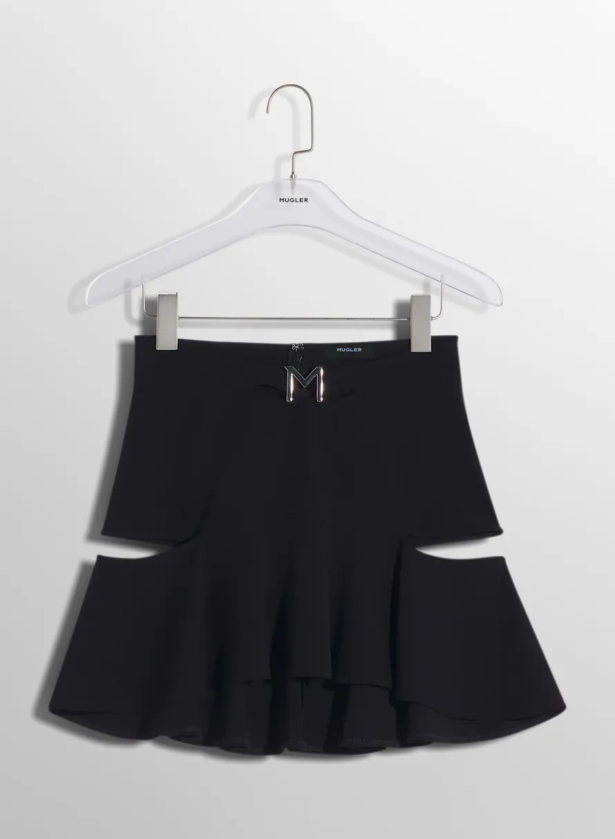 Skirts & Shorts|MUGLER black M cut-out skirt