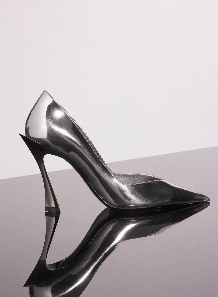 Shoes|MUGLER gunmetal classic fang 95 pump