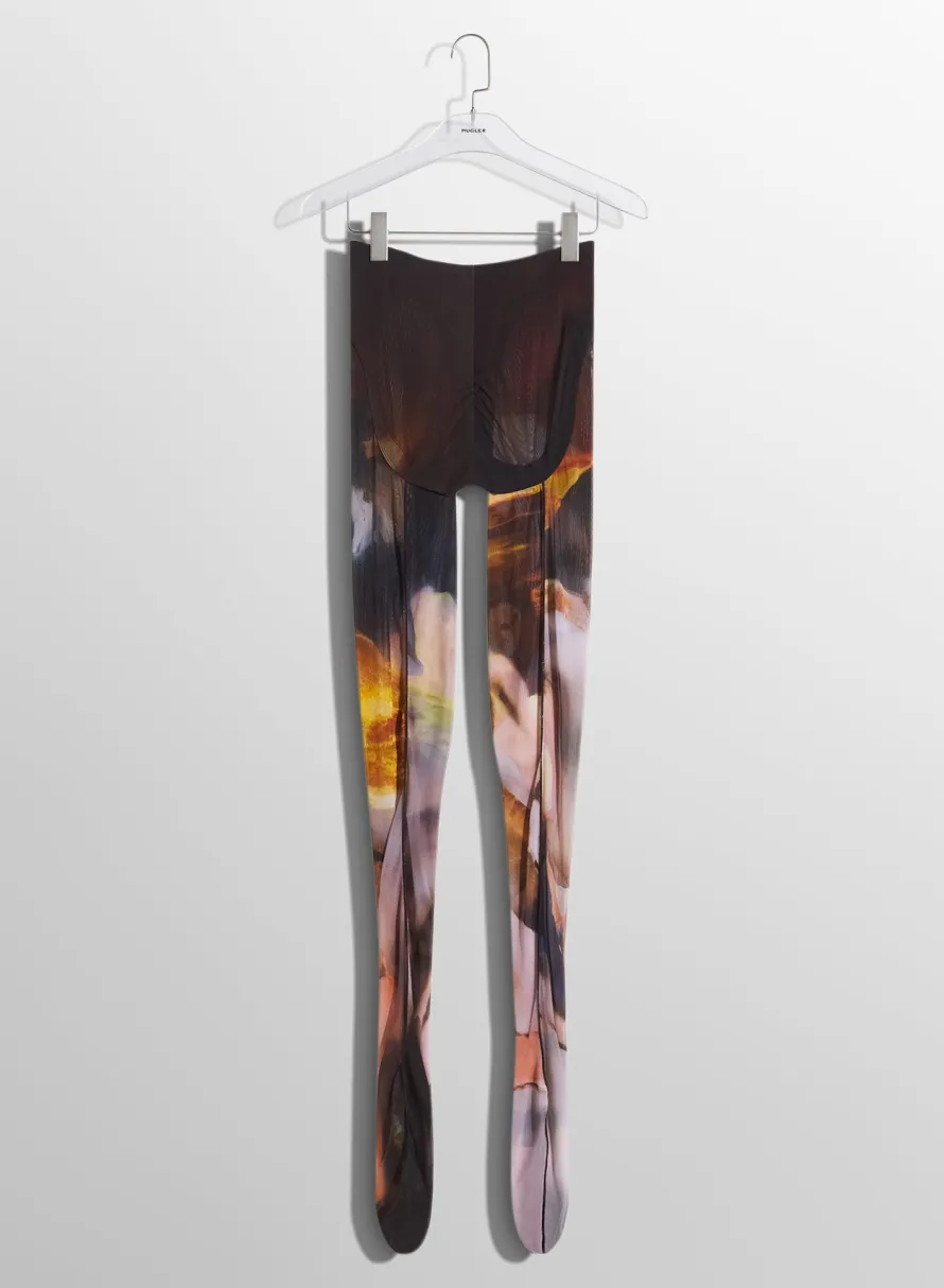 Bodysuits & Leggings|Mugler X Ambera Wellmann|MUGLER x Ambera Wellmann Impossession printed tights