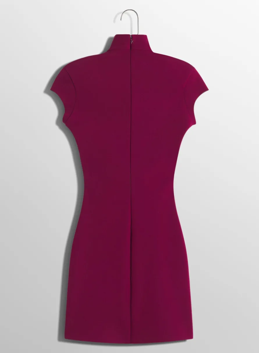 Dresses & Catsuits|MUGLER burgundy star mini dress